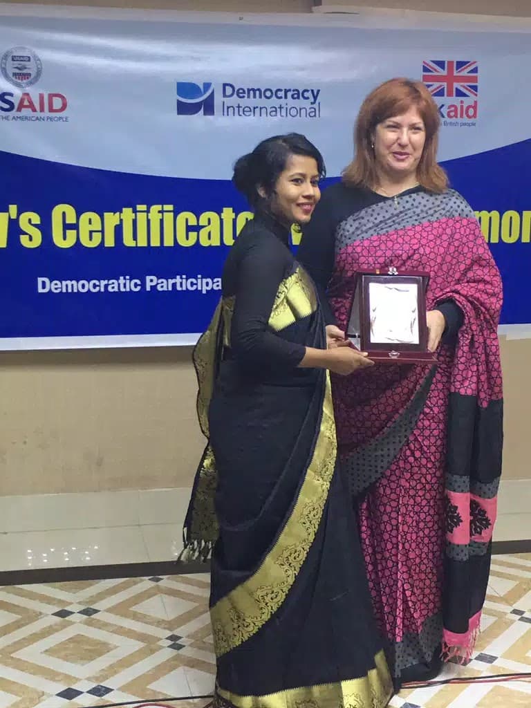 Democracy International certificate ceremony