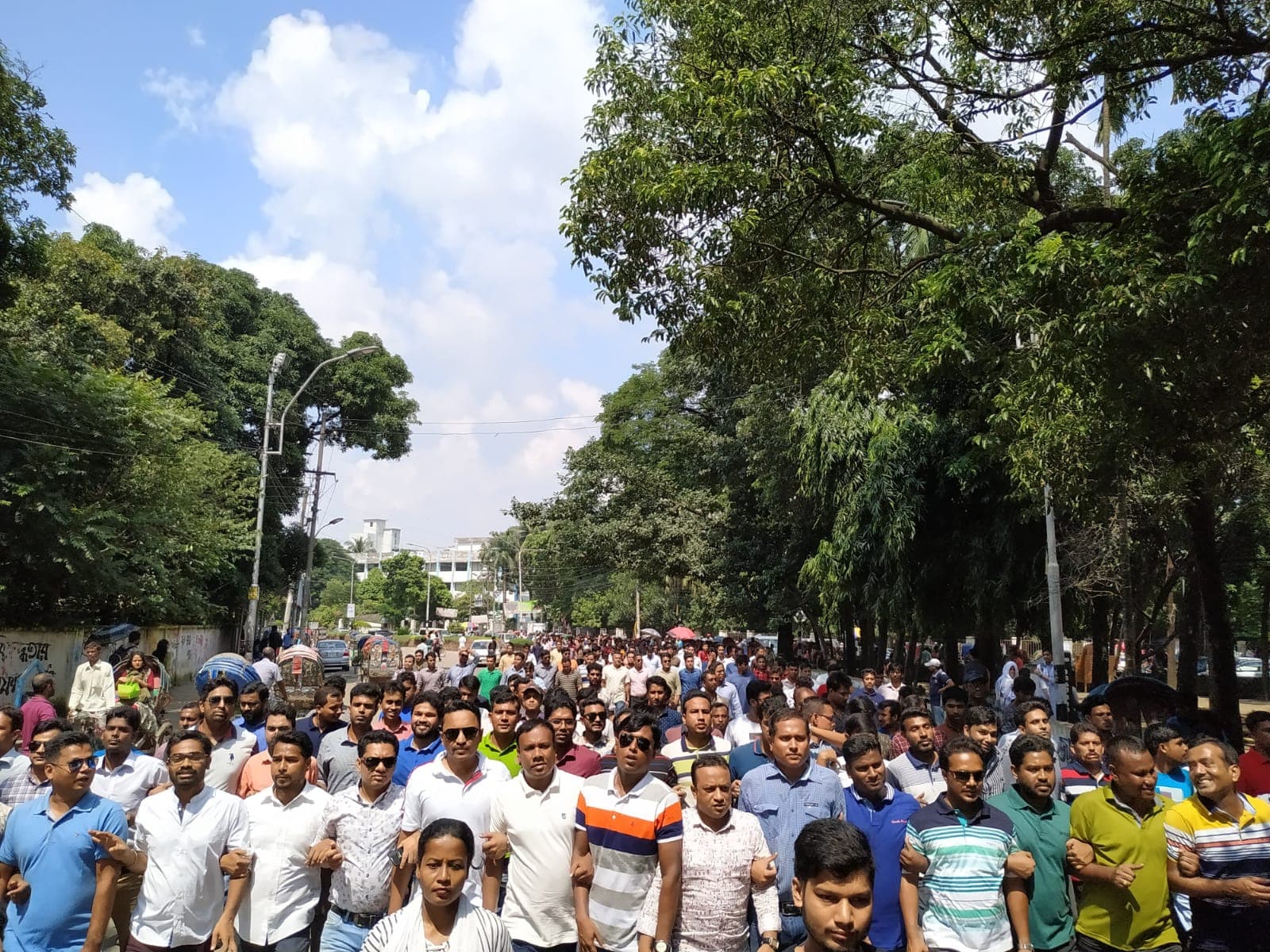 Leading a street rally